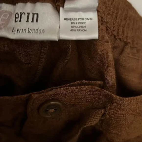 Erin by Erin London tropical print wide leg crop pants plus 2X - Picture 5 of 5